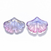 Two Tone Transparent Spray Painted Glass Pendants GLAA-T016-01F-2