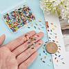 450Pcs 15 Colors 2-Hole Glass Seed Beads SEED-FH0001-07A-2