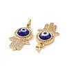 Brass Micro Pave Cubic Zirconia Pendants ZIRC-F136-03G-01-3