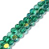 Transparent Electroplate Glass Beads Strands GLAA-Q099-I01-01-1