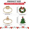 6Pcs 2 Style inc Alloy Napkin Rings AJEW-GF0007-17-2