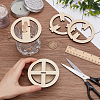2 Sets Plywood Candle Wick Holders AJEW-BC0007-87B-3