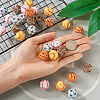 30Pcs 5 Style Basketball & Football & Baseball Pattern Resin Rhinestone Beads RESI-TA0001-77-6