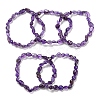 Natural Amethyst Bead Stretch Bracelets BJEW-K213-23-1