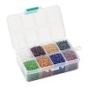 FGB 200G 8 Colors 12/0 Grade A Round Glass Seed Beads SEED-JP0010-01-2mm-6