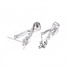 Anti-Tarnish Rhodium Plated 925 Sterling Silver Pendant Bails X-STER-L058-010P-2