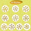 100Pcs 10 Styles Brass Bead Caps KK-CJ0002-08-9