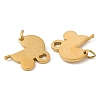 PVD Vacuum Plating 304 Stainless Steel Pendants STAS-Z042-06G-2