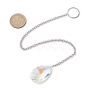 Round & Heart & Teardrop & Cone Glass Pendant Decoraiton HJEW-JM02271-4