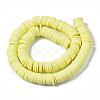 Flat Round Handmade Polymer Clay Beads CLAY-R067-12mm-23-3