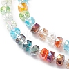 Electroplate Transparent Glass Beads Strands EGLA-H101-03H-4