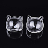 Handmade Kitten Blown Glass Globe Beads X-BLOW-T001-31-1