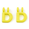 Rack Plating Spray Painted Alloy 2-Loop Link Pendants PALLOY-N176-01D-2