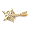 Brass Micro Pave Cubic Zirconia Pendants KK-F909-01G-03-2