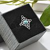 Synthetic Turquoise Finger Rings RJEW-I110-02P-01-1