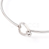 Stainless Steel Hollow Out Heart Bangle BJEW-YW0001-08P-2