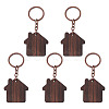 Walnut Wood Pendant Keychains KEYC-TAC0034-06D-1