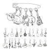 12Pcs 4 Style Iron Brooches HJEW-PH02467-8