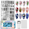 Stainless Steel DIY Nail Art Templates MRMJ-WH0098-058-1