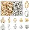 120Pcs 12 Styles CCB Plastic Pendants Sets CCB-FS0001-14-1