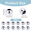 300Pcs CCB Plastic European Beads CCB-DC0001-21-2