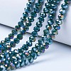 Electroplate Glass Beads Strands EGLA-A034-P10mm-B10-1