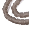 Transparent Frosted Glass Beads Strands GLAA-N072-01A-A18-3