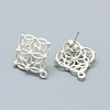 Alloy Stud Earring Findings X-PALLOY-F255-08MS-2
