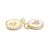 Brass Micro Pave Clear Cubic Zirconia Charms ZIRC-I052-16G-04-3