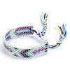 Polyester-cotton Braided Rhombus Pattern Cord Bracelet FIND-PW0013-001A-08-1