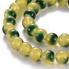 Spray Painted Glass Beads Strands GGLA-S058-001E-07-3
