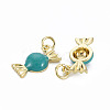 Brass Enamel Charms ENAM-S128-001O-NR-2