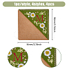 4Pcs 4 Styles Season Theme Non-woven Felt Embroidery Corner Bookmarks FIND-HY0002-47A-2