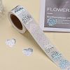 Heart Shaped Laser Stickers Roll X-DIY-K027-G01-5