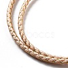 Polyester Cord Braided Necklace Makings MAK-L043-03G-08-2