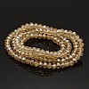 Pearl Luster Plated Faceted Rondelle Glass Beads Strands GLAA-A024D-PL01-2