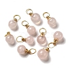 Natural Rose Quartz Openable Perfume Bottle Pendants G-A026-02B-1