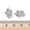 Brass Micro Pave Clear Cubic Zirconia Pendants KK-P355-02P-3