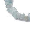 Natural Aquamarine Chips Stretch Bracelets for Women BJEW-JB11343-01-4