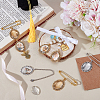DIY Oval Alloy Graduation Cap Pendant Kits PALLOY-GA00006-4