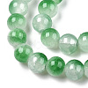 Crackle Baking Paint Imitation Jade Glass Beads Strands DGLA-T003-8mm-07-2