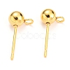 304 Stainless Steel Ball Post Stud Earring Findings STAS-Z035-02G-E-1