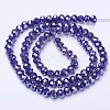 Electroplate Glass Beads Strands EGLA-A034-P2mm-B07-2