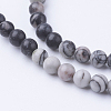 Natural Netstone Round Beads Strands G-G735-90-4mm-2