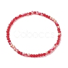 7Pcs 7 Styles Faceted Frosted Glass Beaded Stretch Bracelets for Women BJEW-JB10187-3