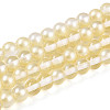 Baking Paint Transparent Glass Beads Strands DGLA-N011-6mm-02-1