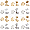 60Pcs 2 Colors 304 Stainless Steel Stud Earring Findings STAS-SC0006-57-1