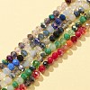5 Strands 5 Colors Electroplate Glass Beads Strands EGLA-FS0001-31-2