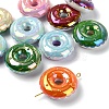 10Pcs UV Plating Opaque Acrylic Beads MACR-YW0004-39-1