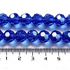 Electroplate Transparent Glass Beads Strands EGLA-A035-T10mm-A21-4